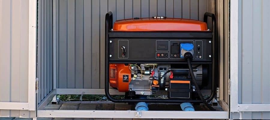 large inverter generator in a generator box